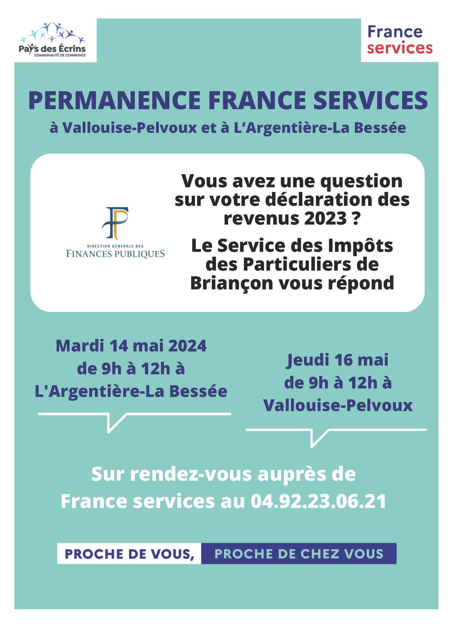 Permanence du service des impôts à France services