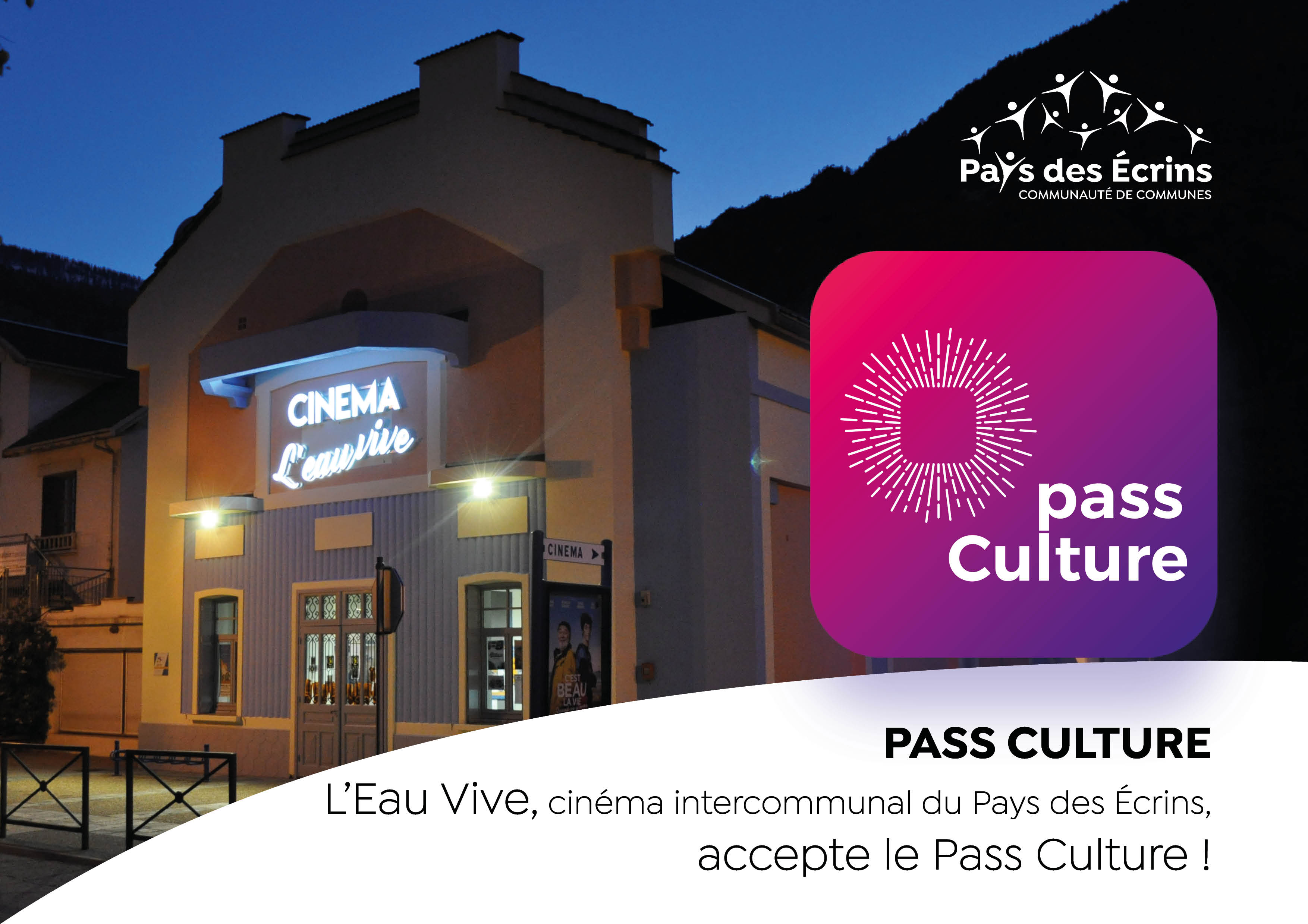 Le Pass Culture au cinéma l'Eau Vive