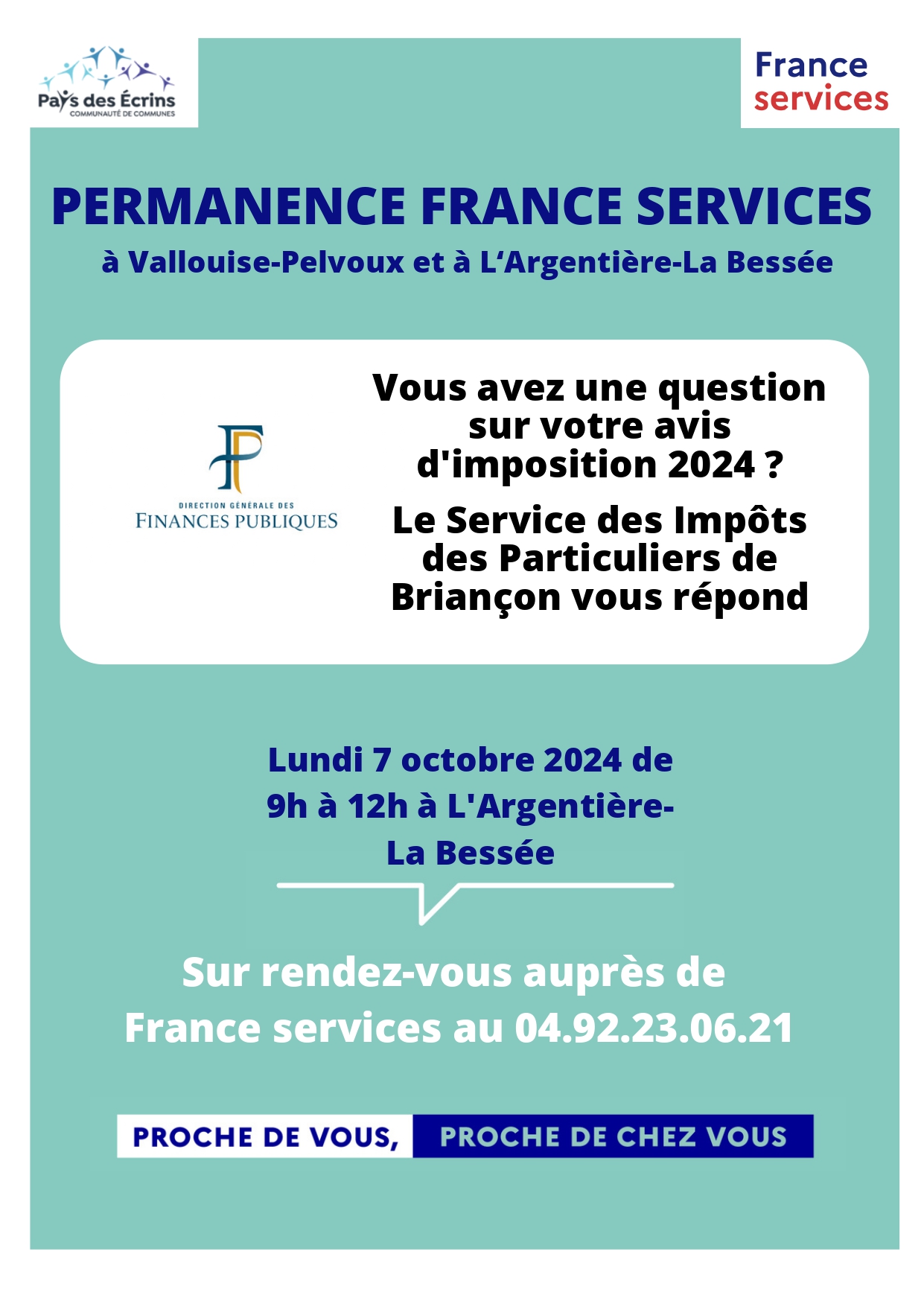 Permanence Service des Impôts des Particuliers de Briançon à France services