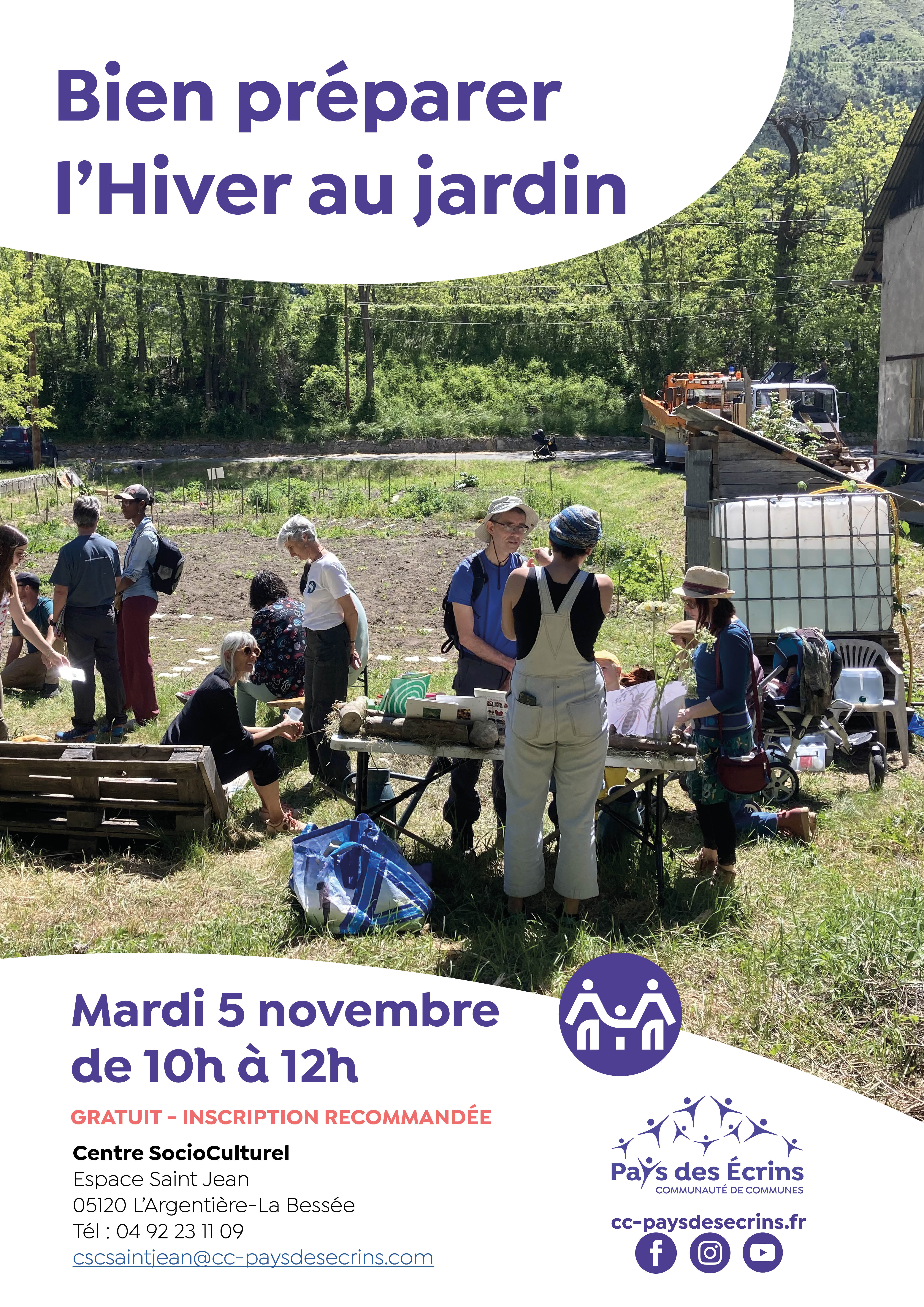 Bien préparer l'hiver au jardin, mardi 5 novembre au Centre Social