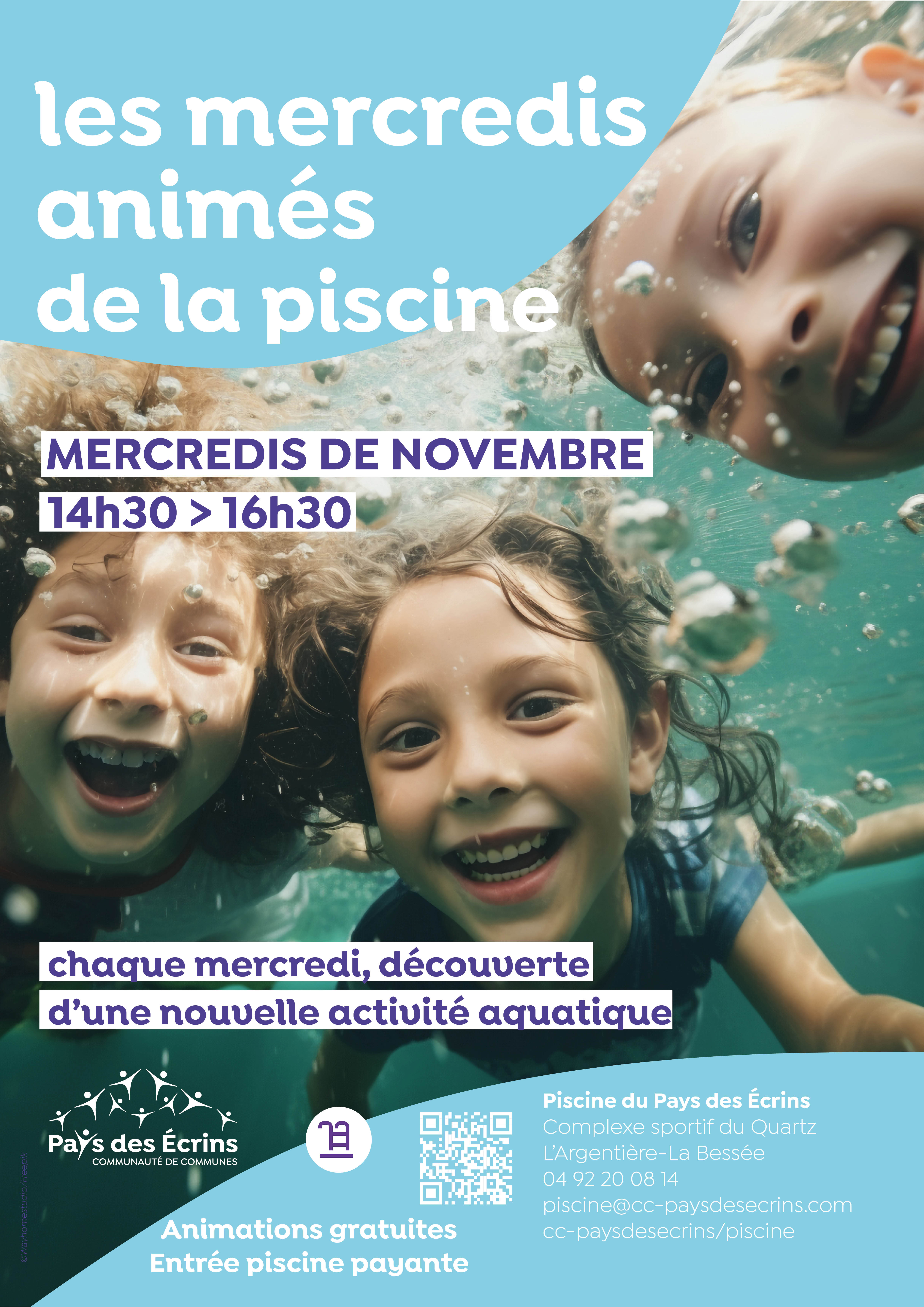 Les mercredis de novembre à la piscine