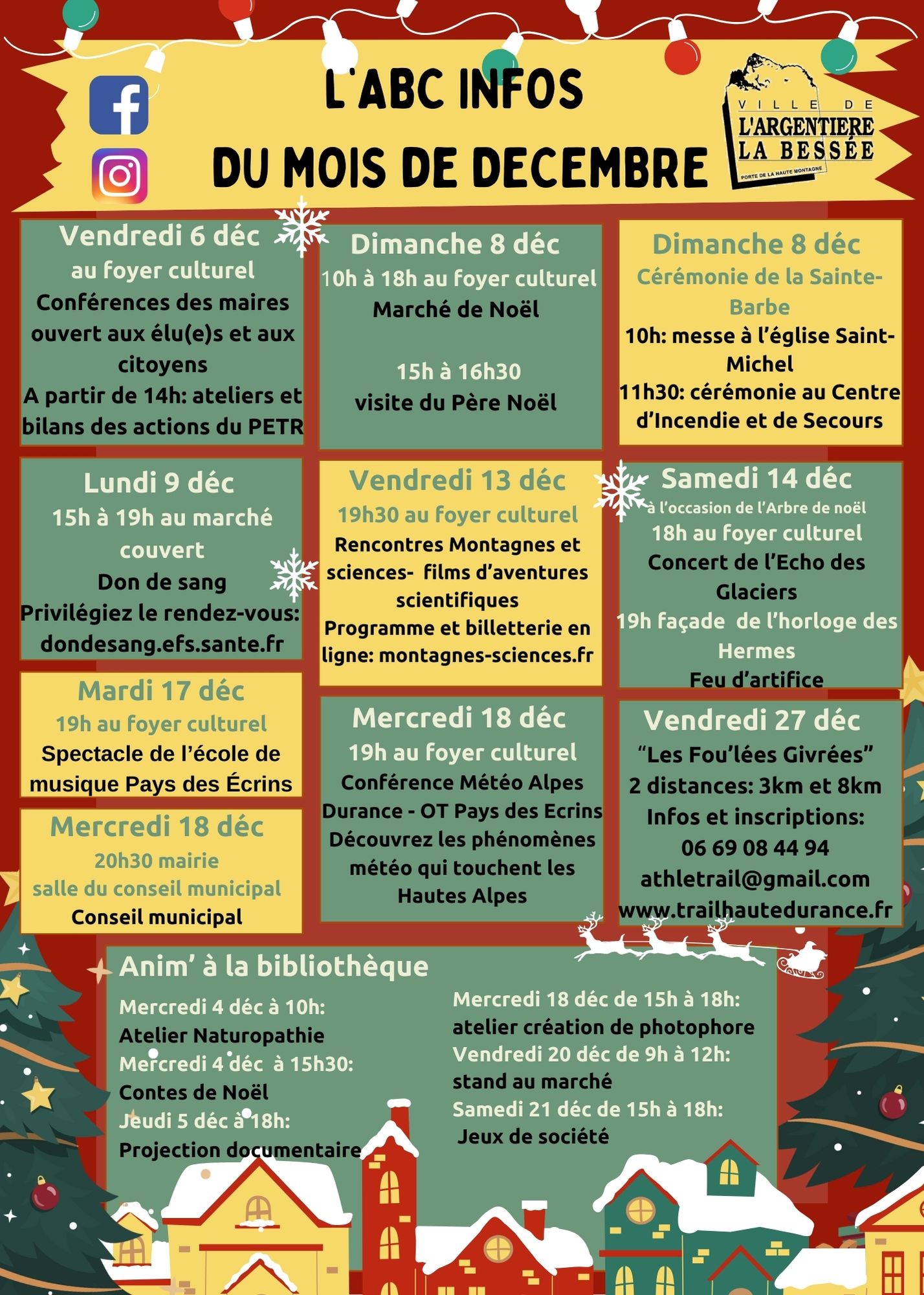 L'ABC infos, le programme des festivités de décembre 