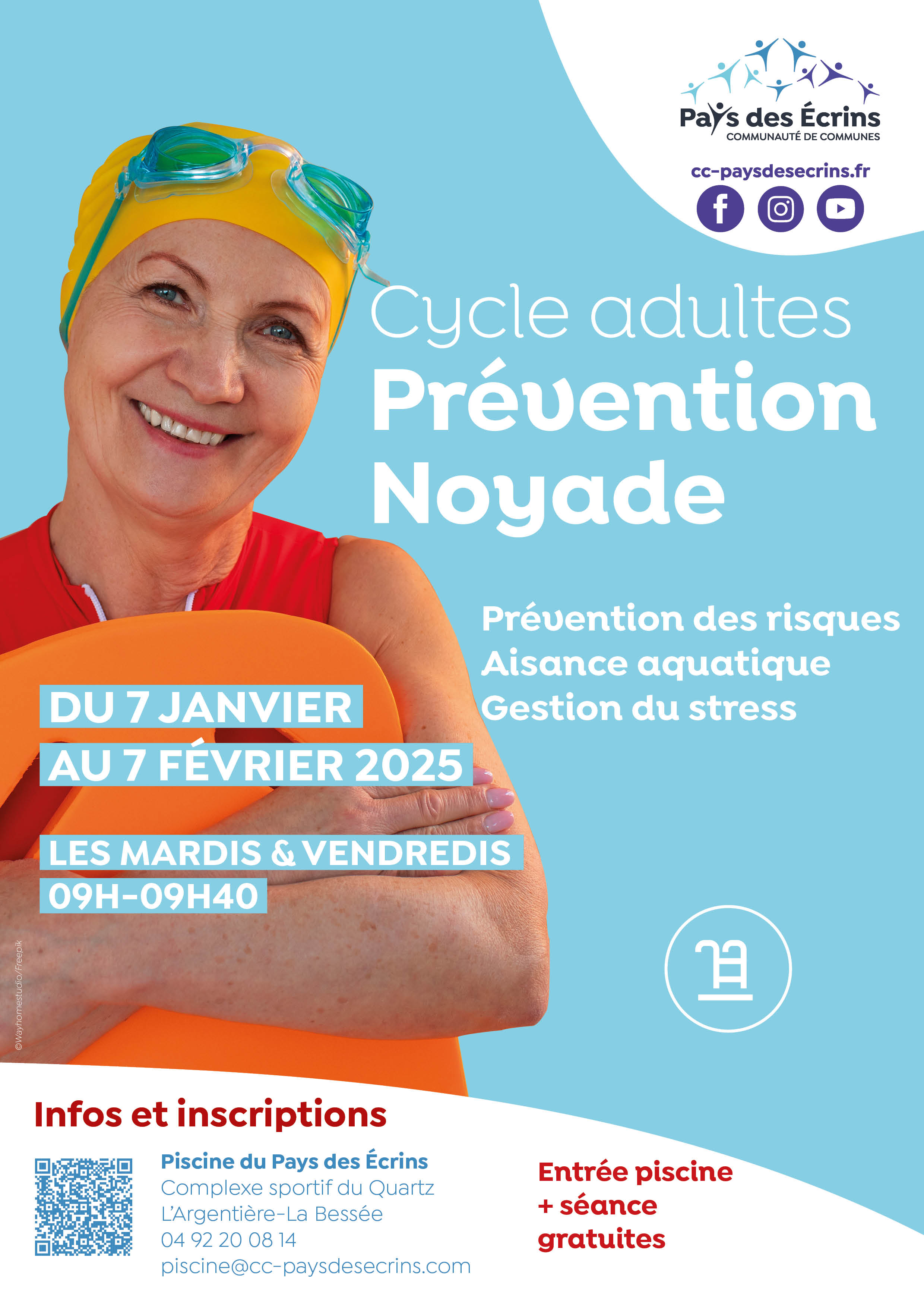 Cycle prévention noyade du 7 janvier au 7 février à la piscine