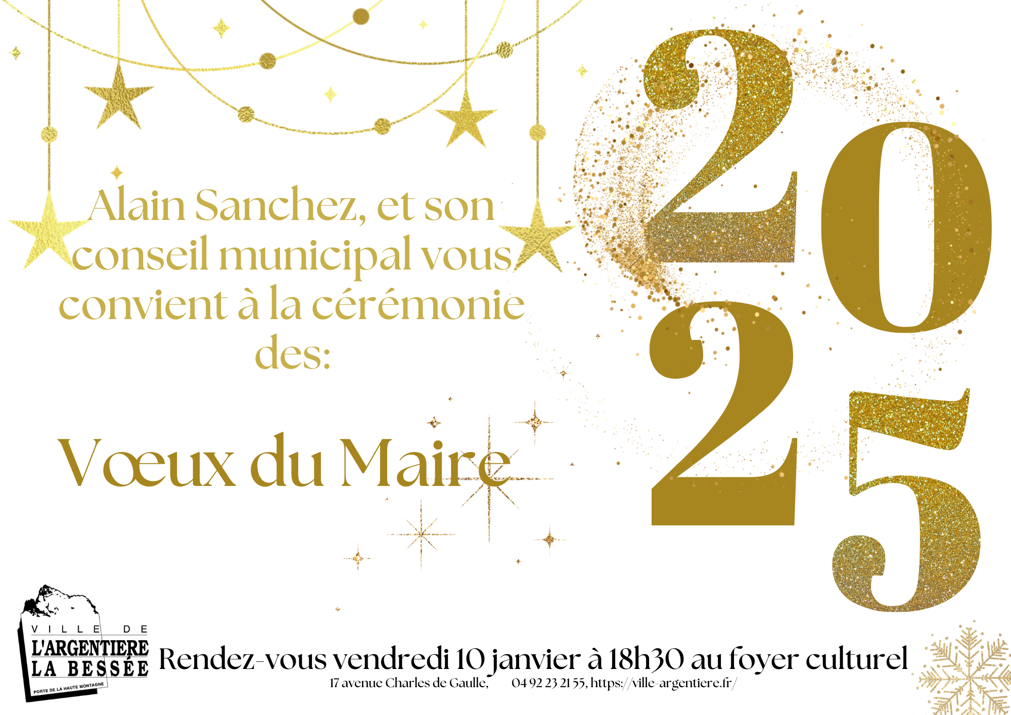 Voeux du maire le vendredi 10 janvier