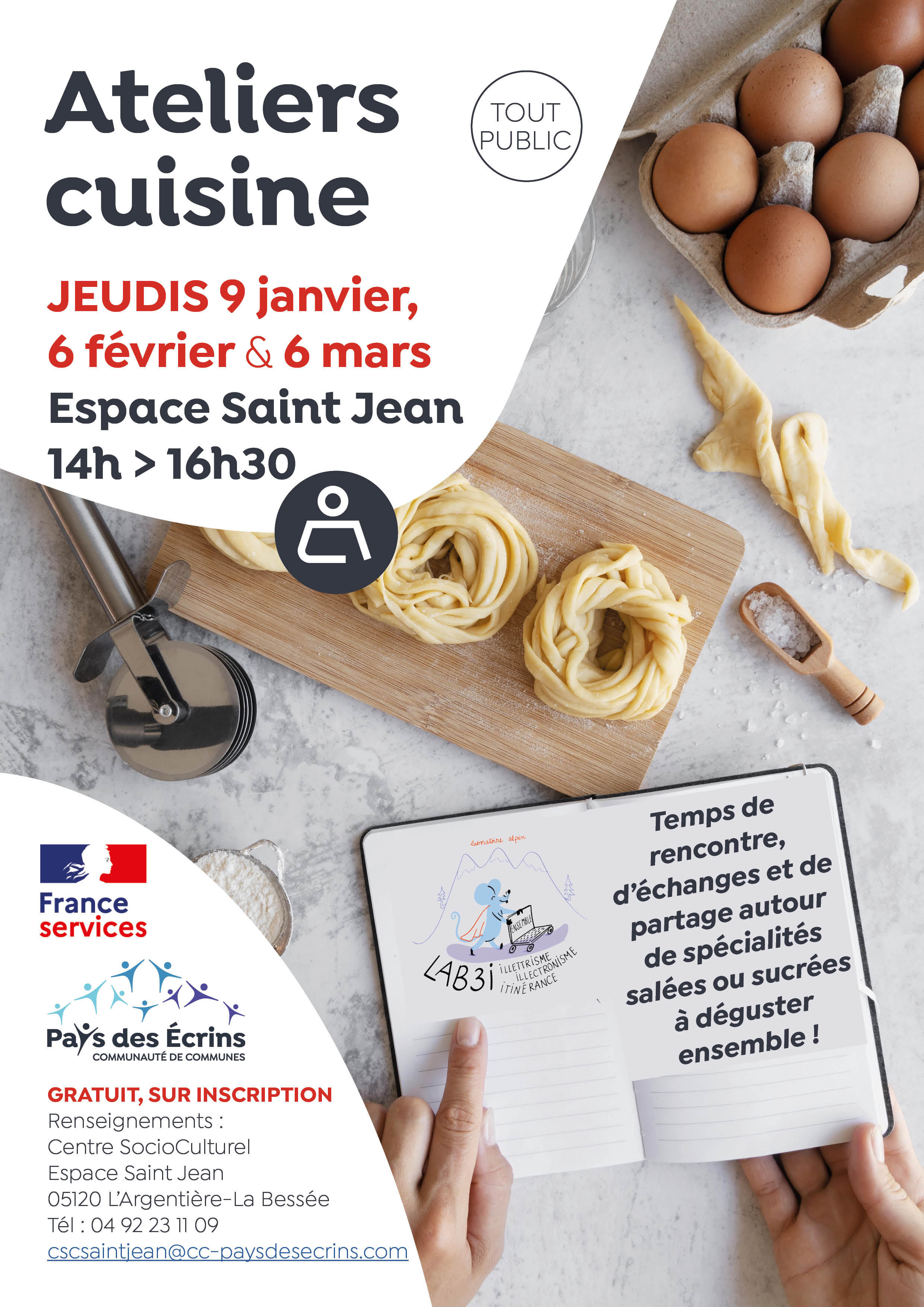 Ateliers cuisine avec France Services et le centre socioculturel