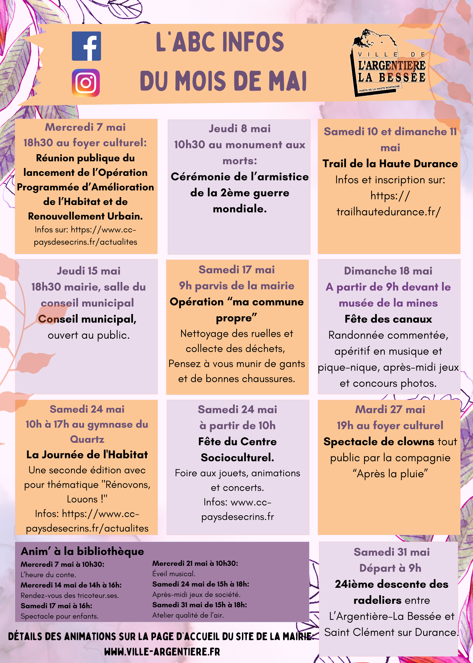 L'ABC infos, le programme des festivités de mai 2025