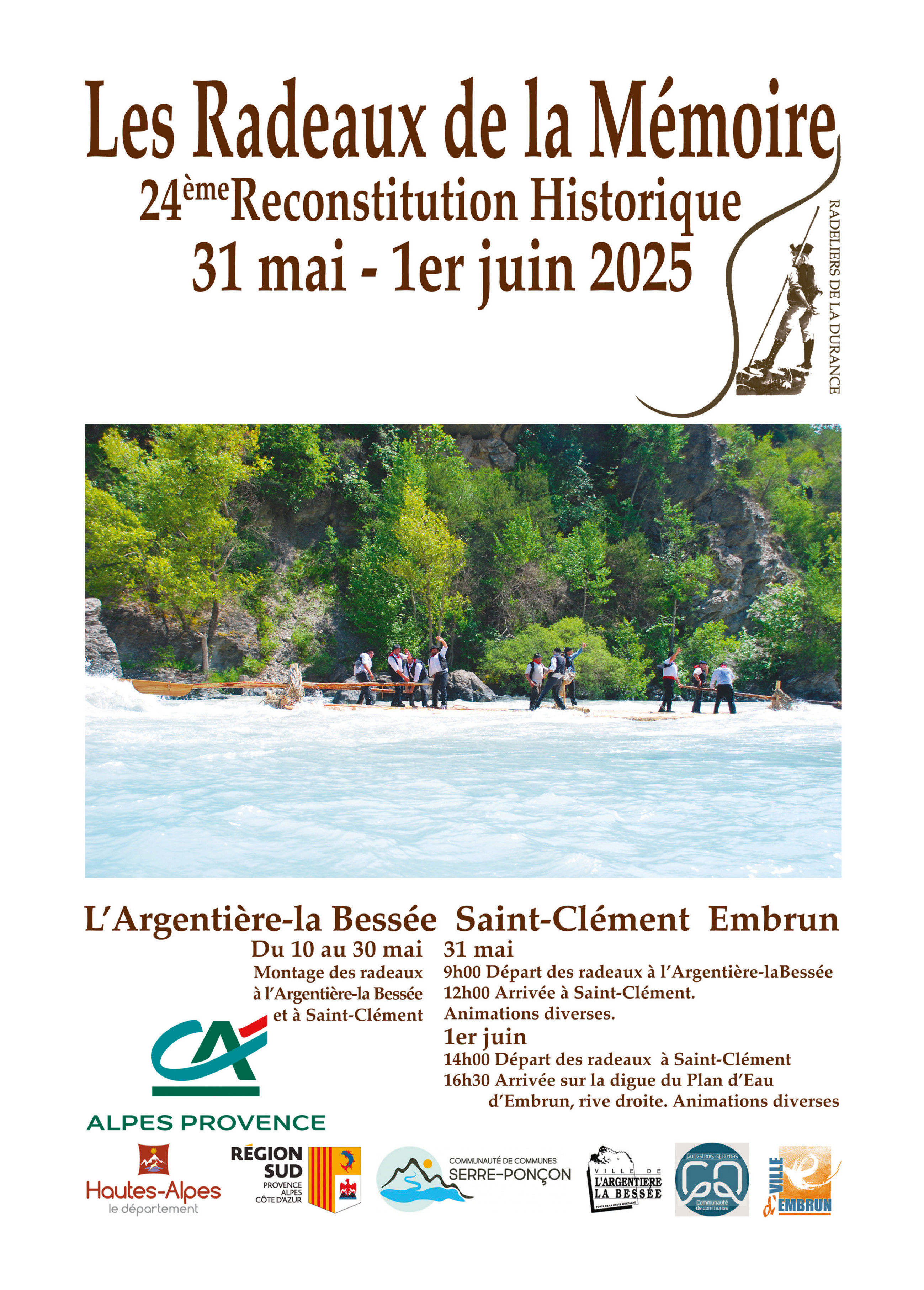 Passage des radeliers de la Durance - samedi 31 mai