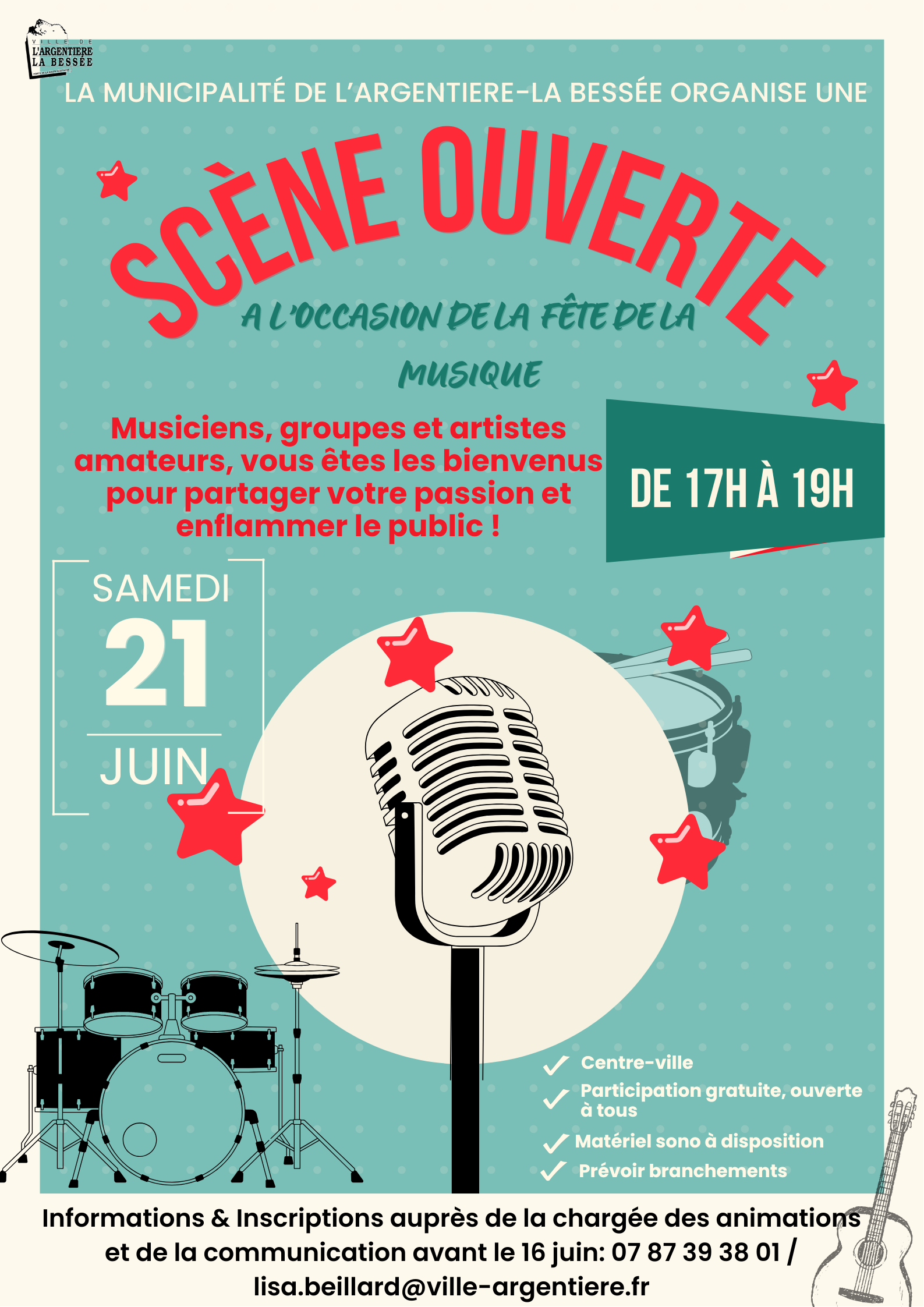 Scène ouverte - fête de la musique le 21 juin