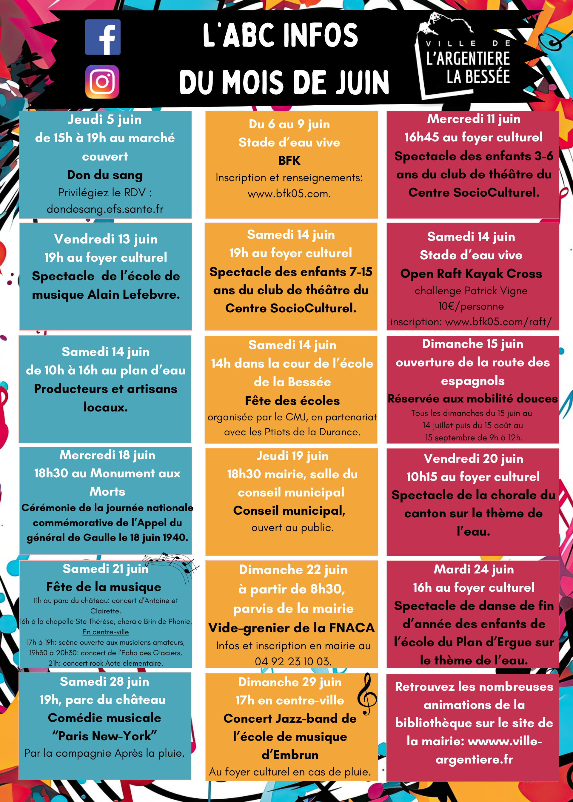 L'ABC infos, le programme des festivités de juin 2025