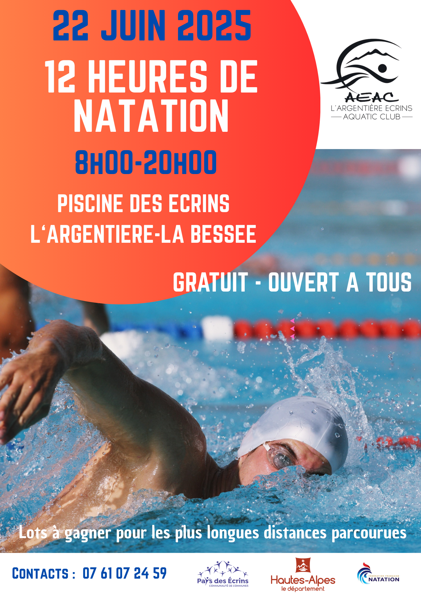 LES 12 HEURES DE NATATION - DIMANCHE 22 JUIN