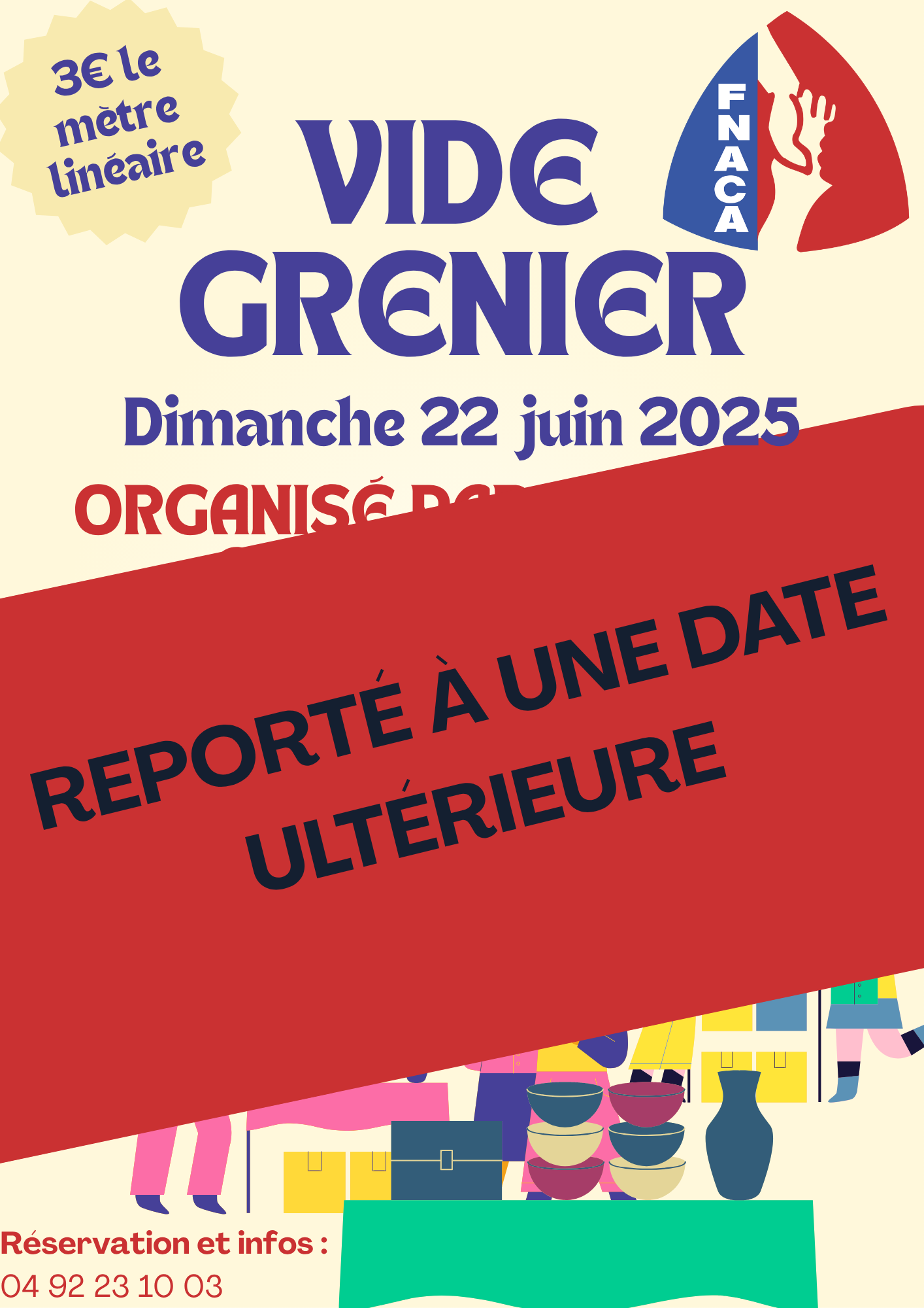 Vide-grenier de la FNACA ANNULÉ- dimanche 22 juin