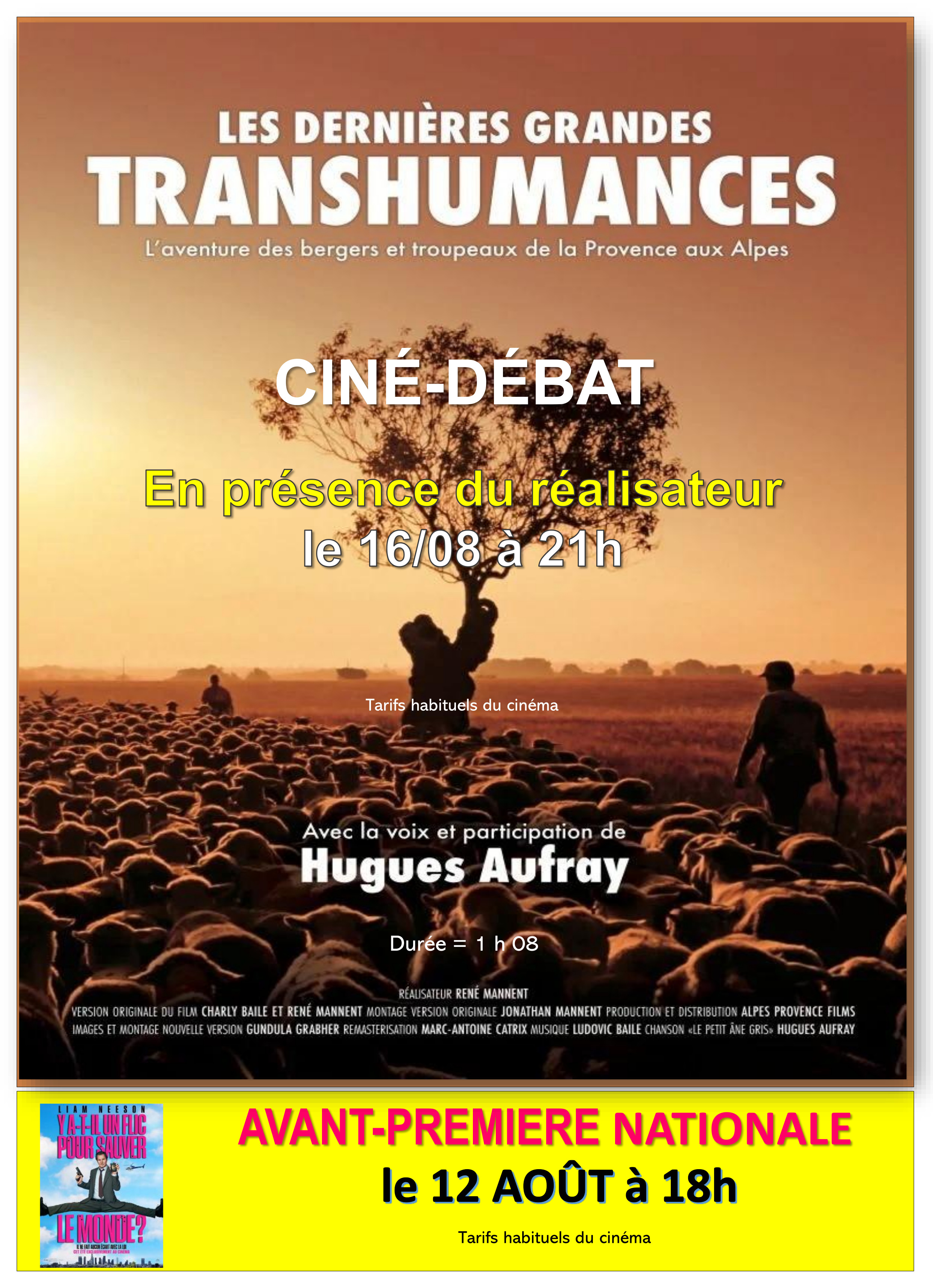 Projection documentaire au cinéma - samedi 16 août