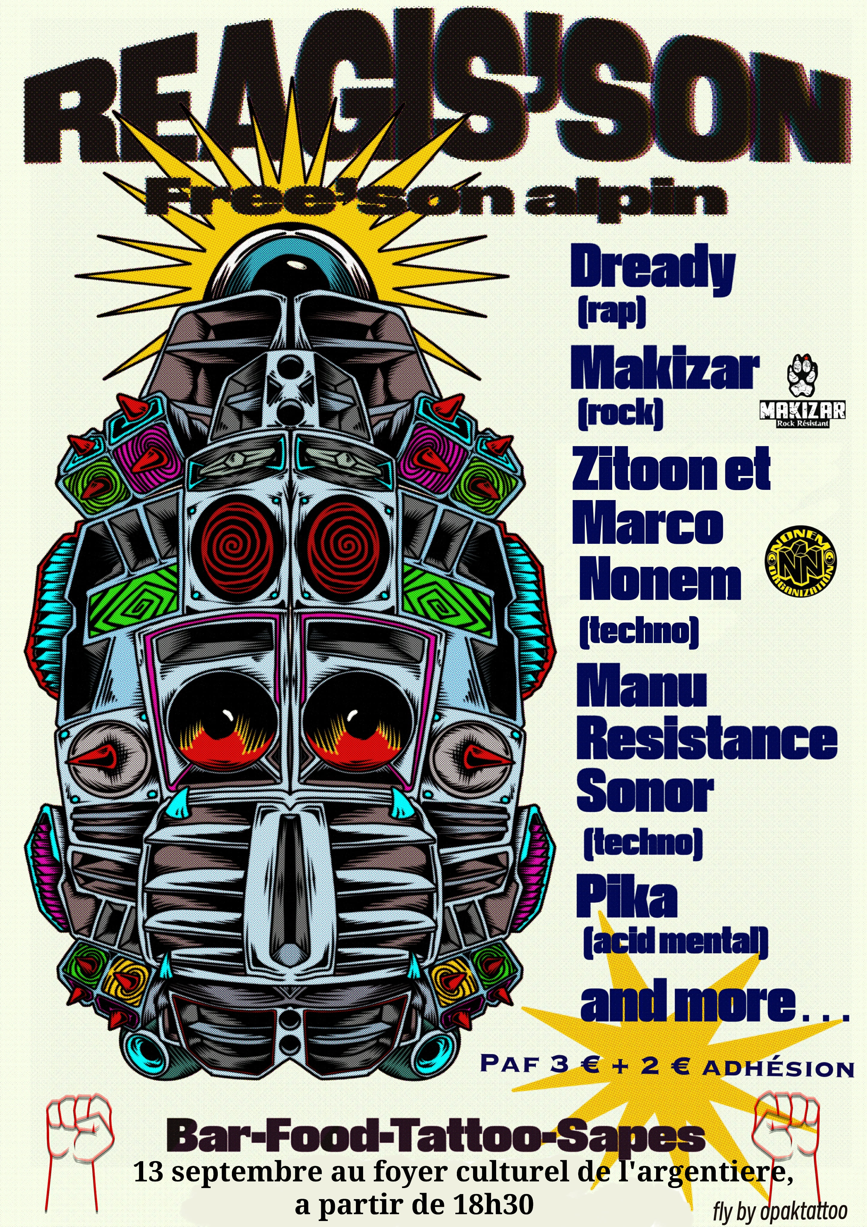 Soirée Concerts asso Free'son alpin - samedi 13 septembre