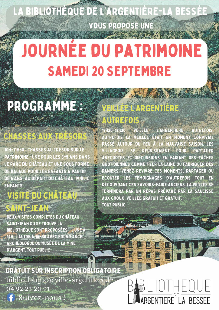 Journée du patrimoine - samedi 20 septembre