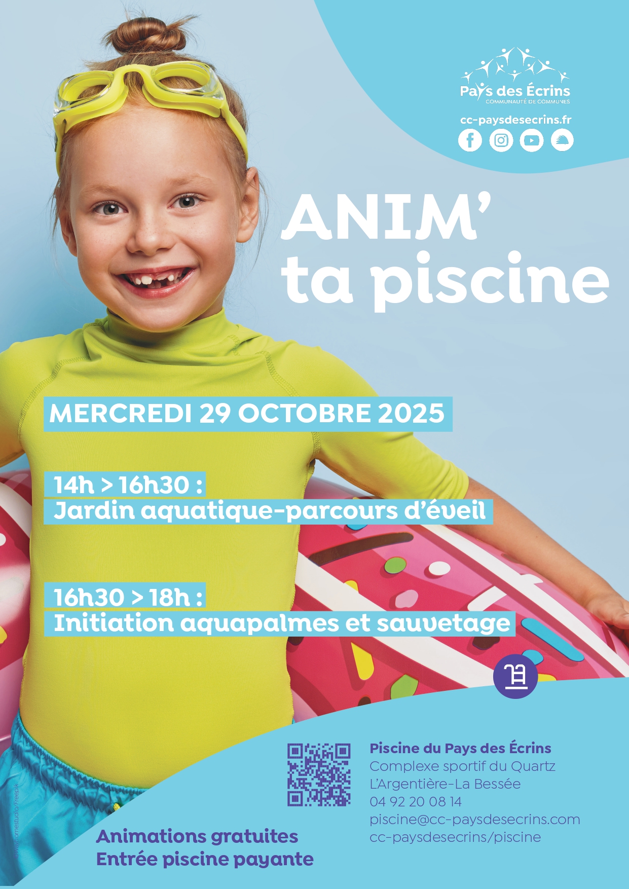 Anim ta piscine - mercredi 29 octobre
