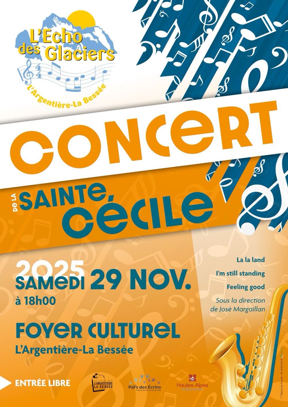 Concert de l'Echo des Glaciers - samedi 29 novembre