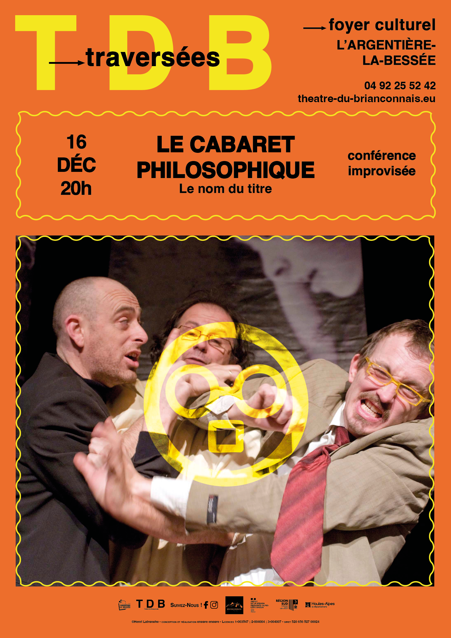 Représentation du théâtre du Briançonnais "Le cabaret philosophique"- mardi 16 décembre 2025