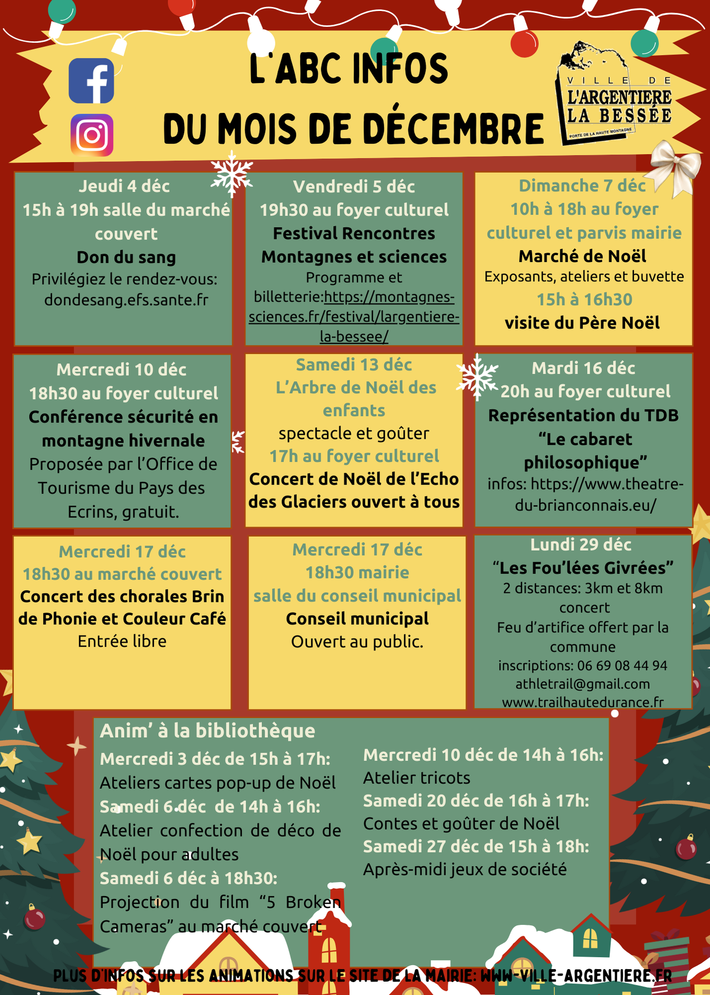 L'ABC infos, le programme des festivités de décembre 2025