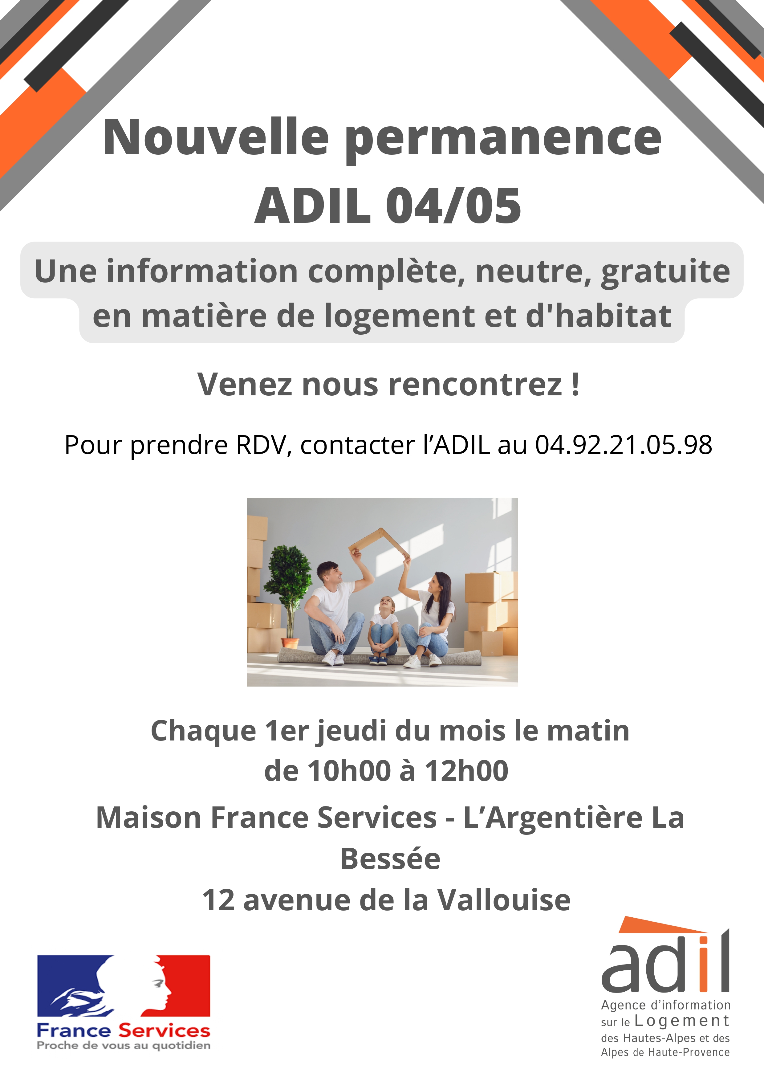 Nouvelle permanence ADIL - chaque jeudi