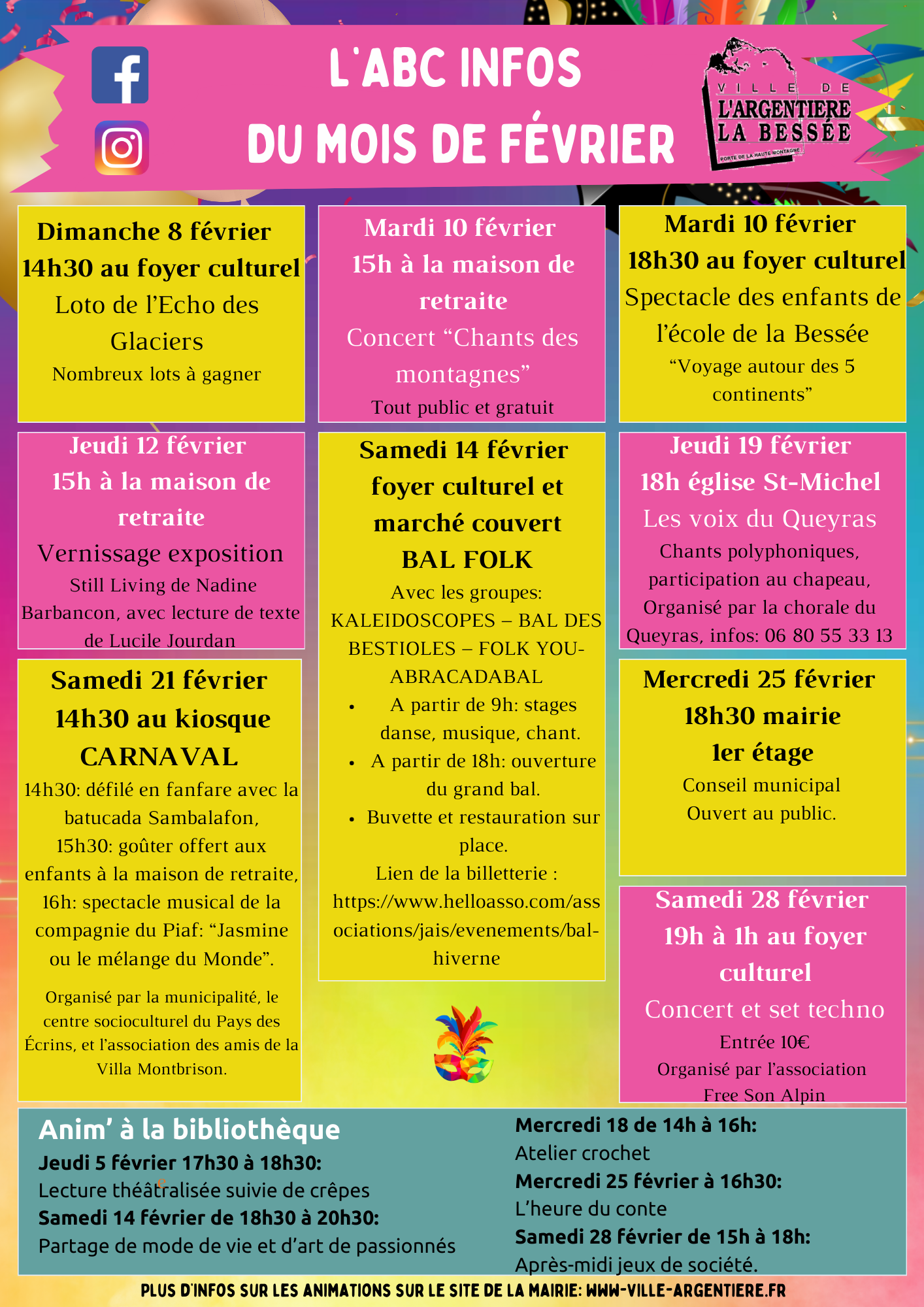 L'ABC infos, le programme des festivités de février 2026