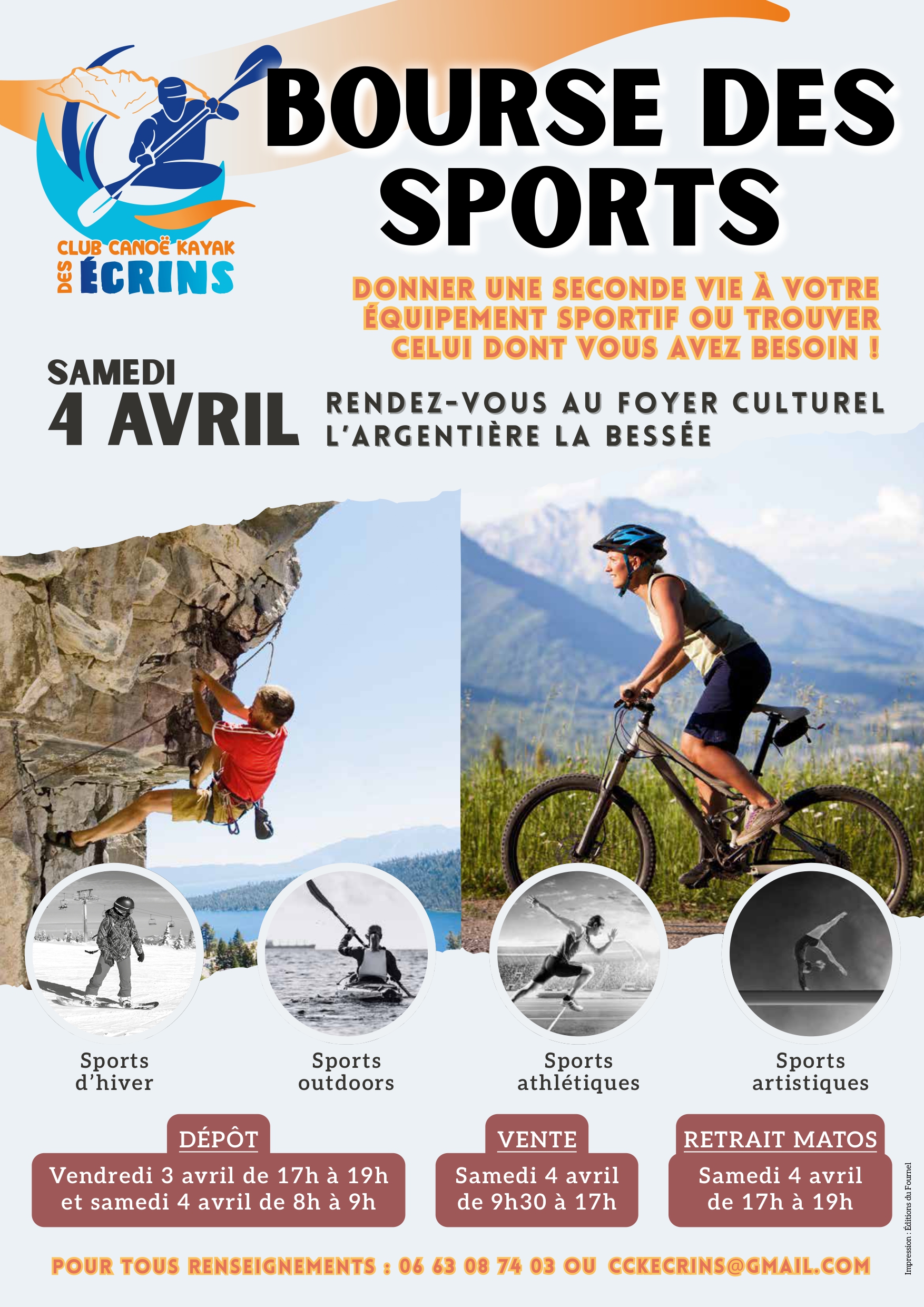 Bourse des sports - samedi 4 avril 2026