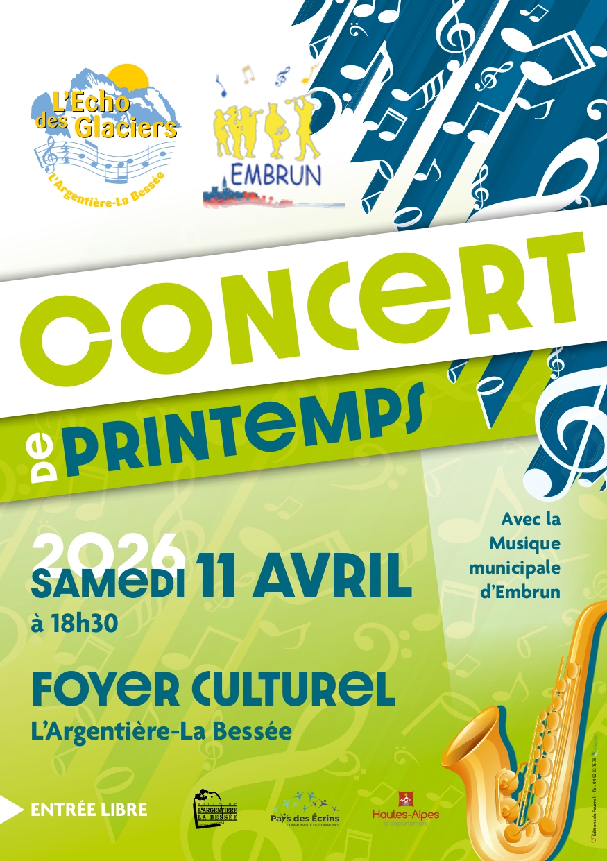 Concert de printemps Echo des Glaciers- samedi 11 avril 2026