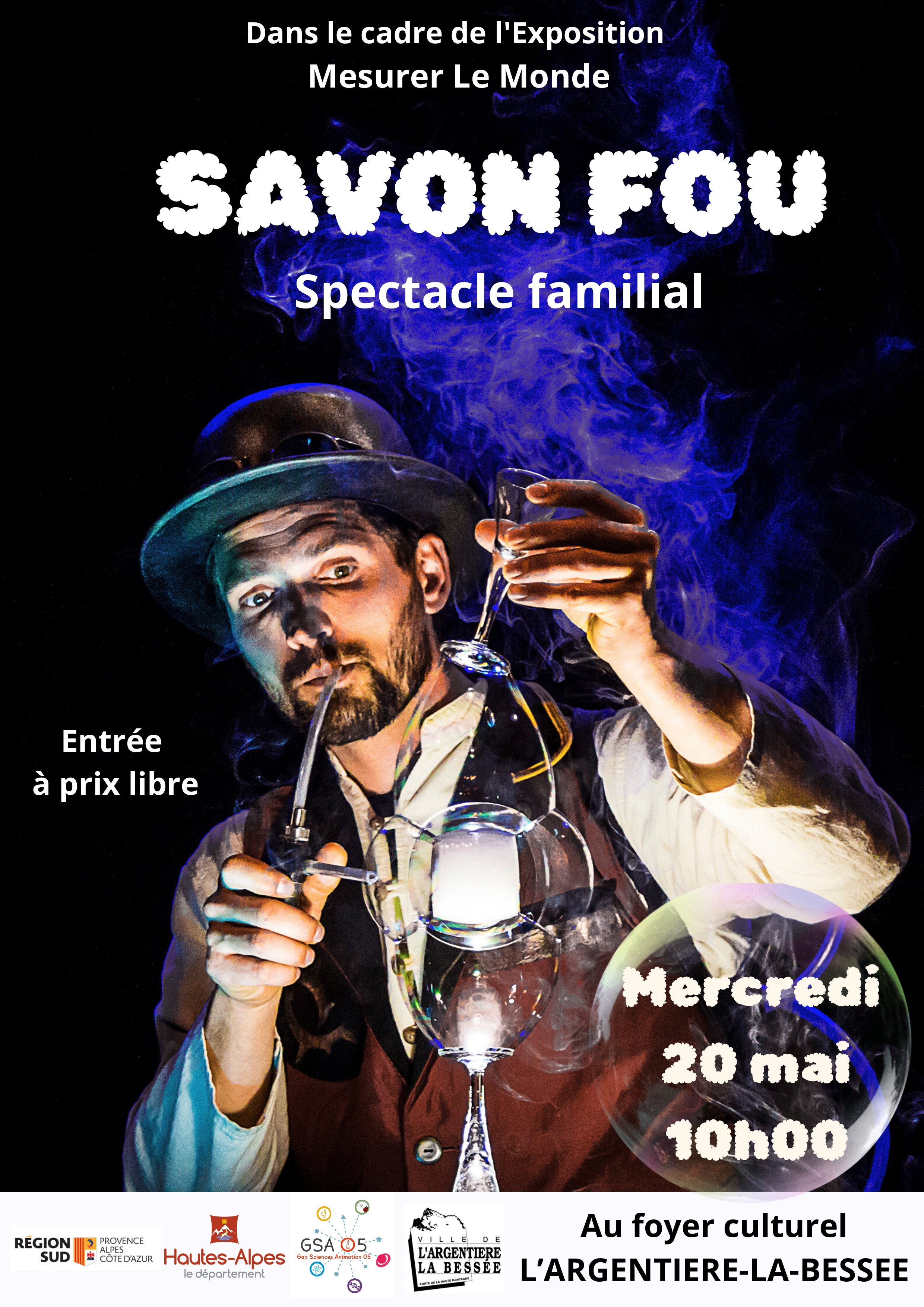 Spectacle "Le savon fou" - mercredi 20 mai 2026