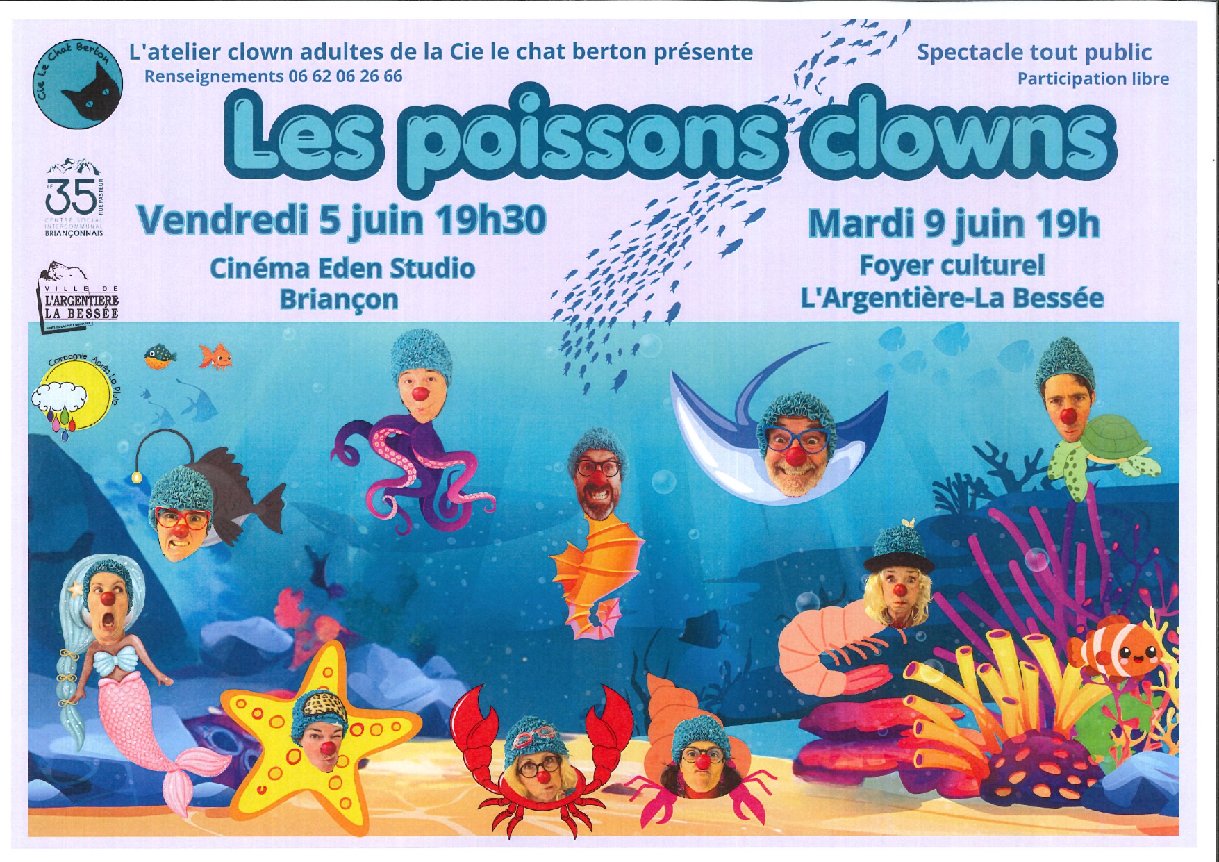 Spectacle "Les poissons clowns" - mardi 9 juin 2026