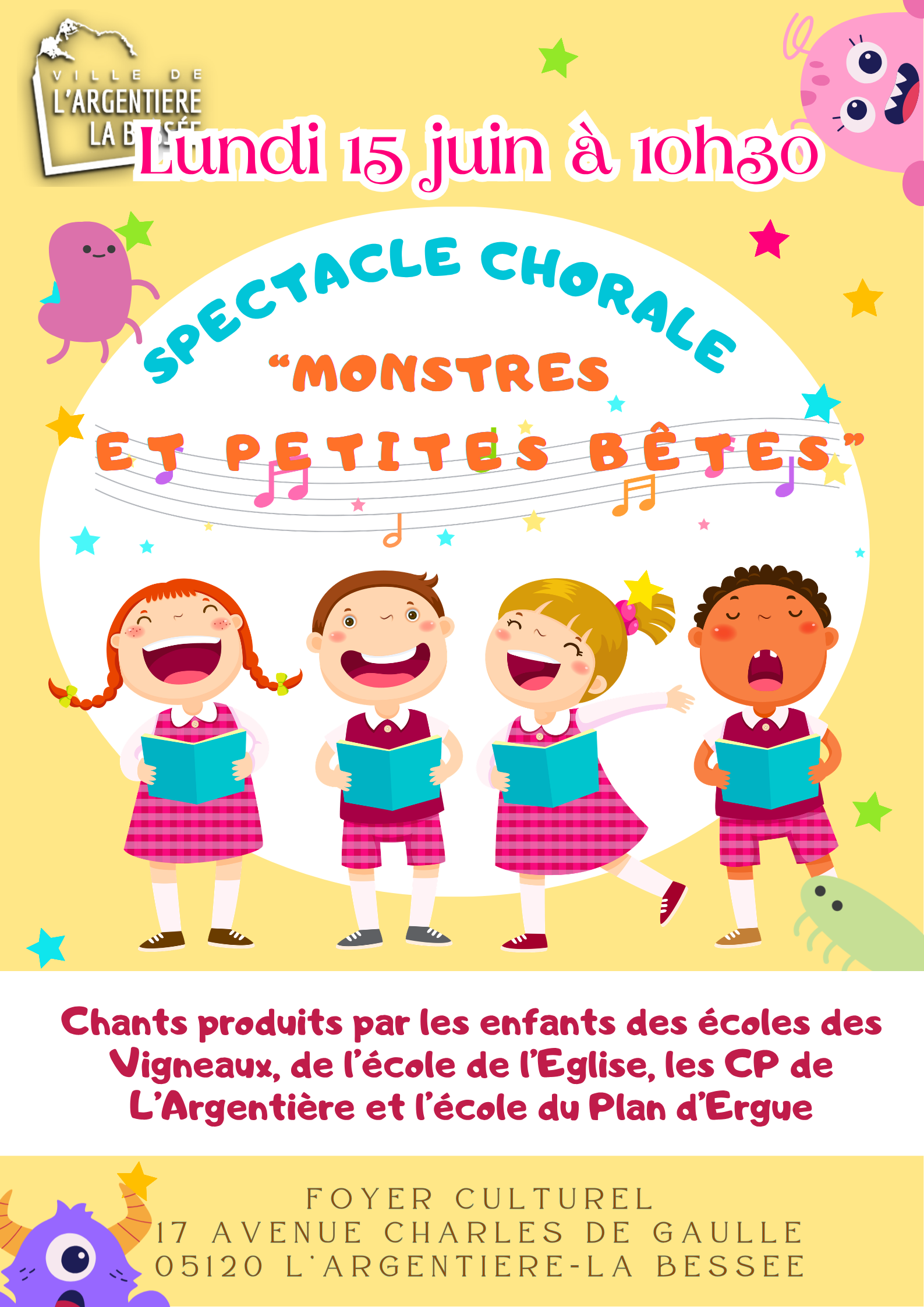 Chorale des enfants du canton - lundi 15 juin 2026