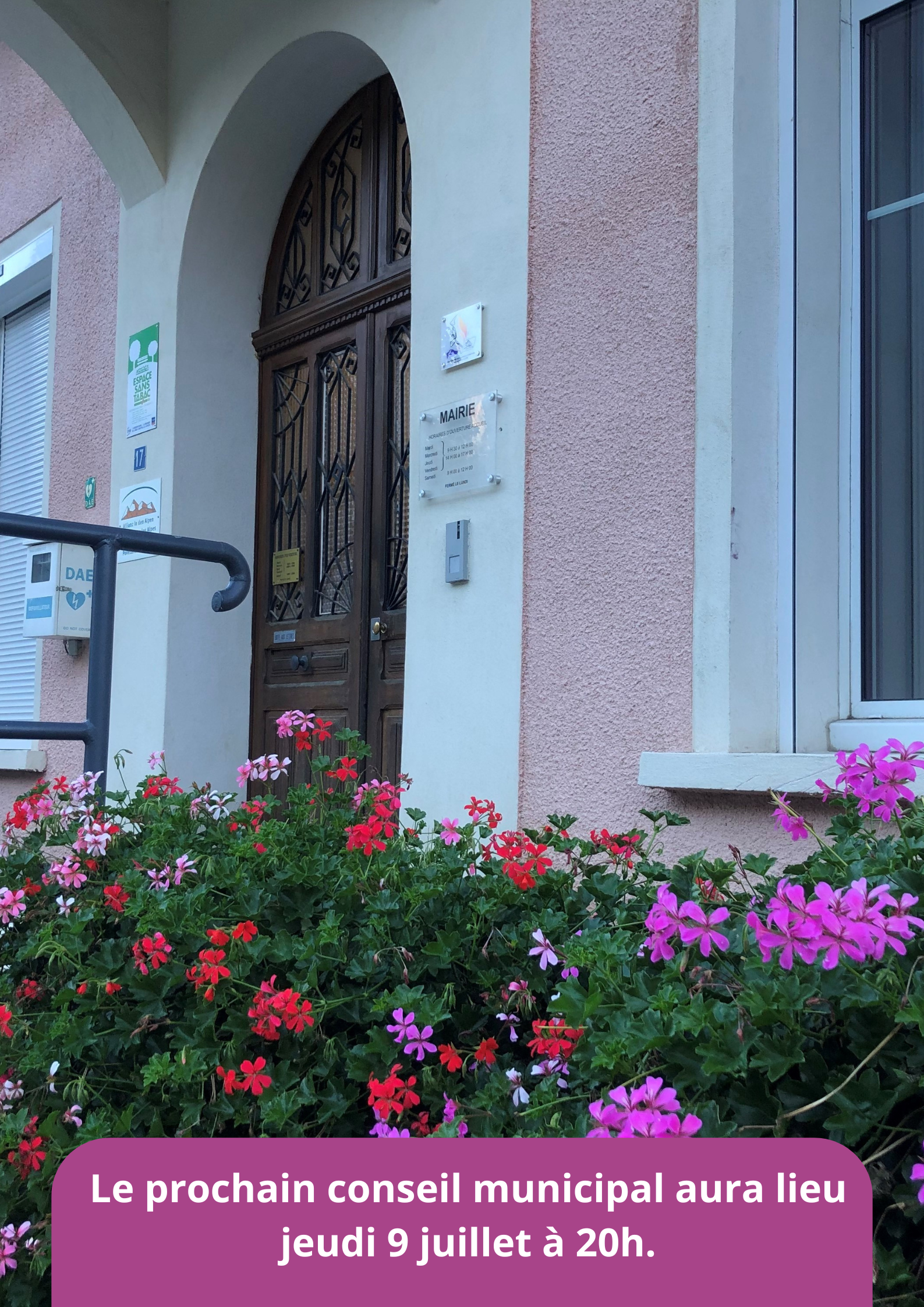 Prochain conseil municipal - jeudi 9 juillet 2026