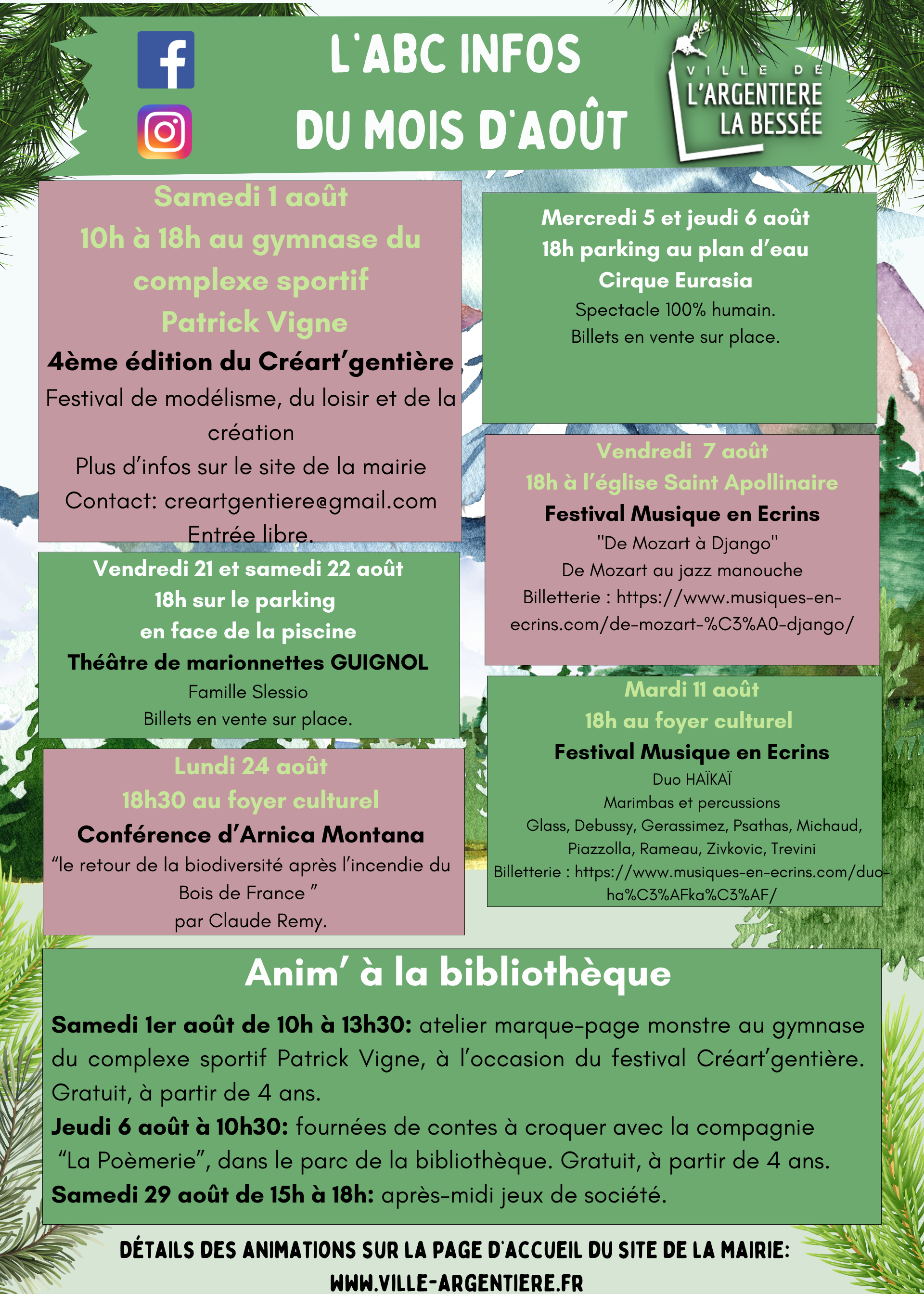 L'ABC infos du mois d'août 2026