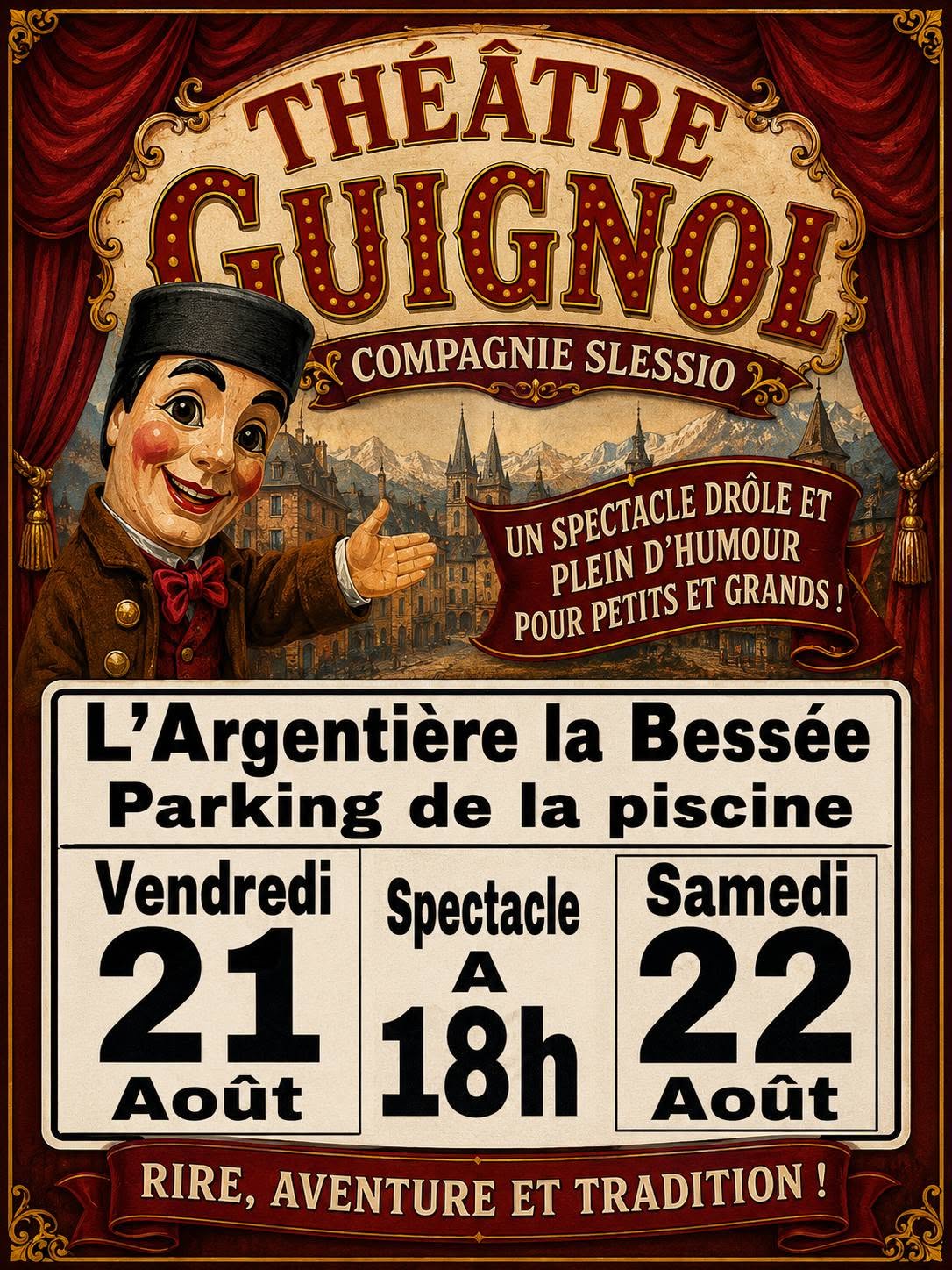 Théâtre Guignol - 21 et 22 août 2026