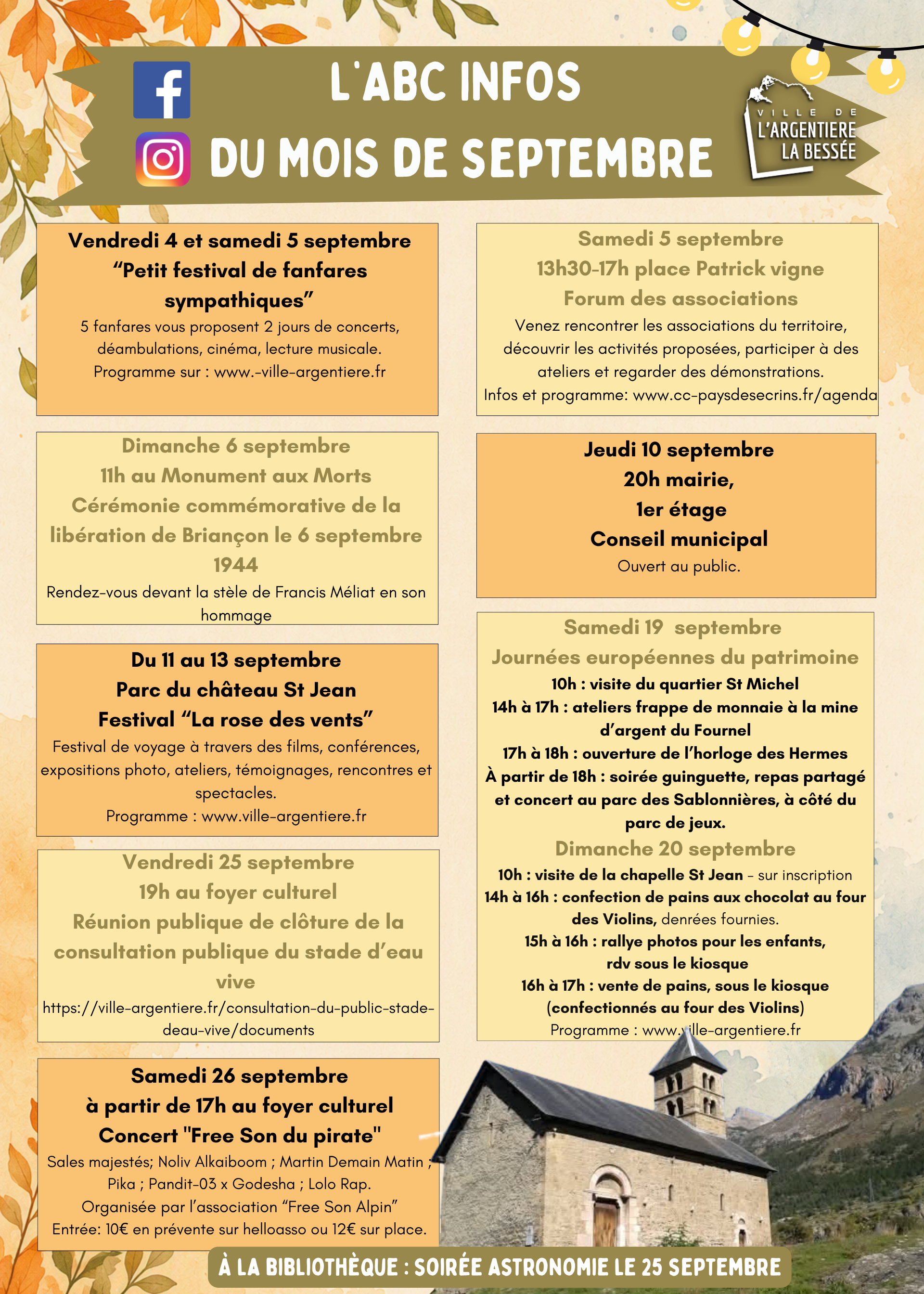 L'ABC infos du mois de septembre 2026