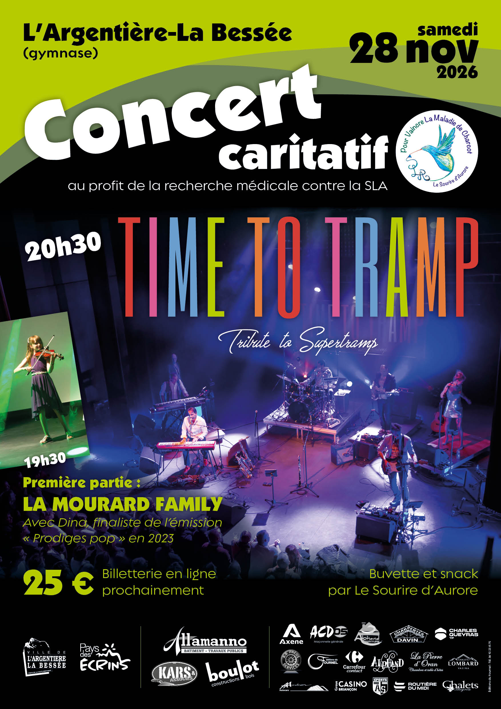 Concert "Time To tramp" , avec La Family Mourard en première partie - samedi 28 novembre 2026