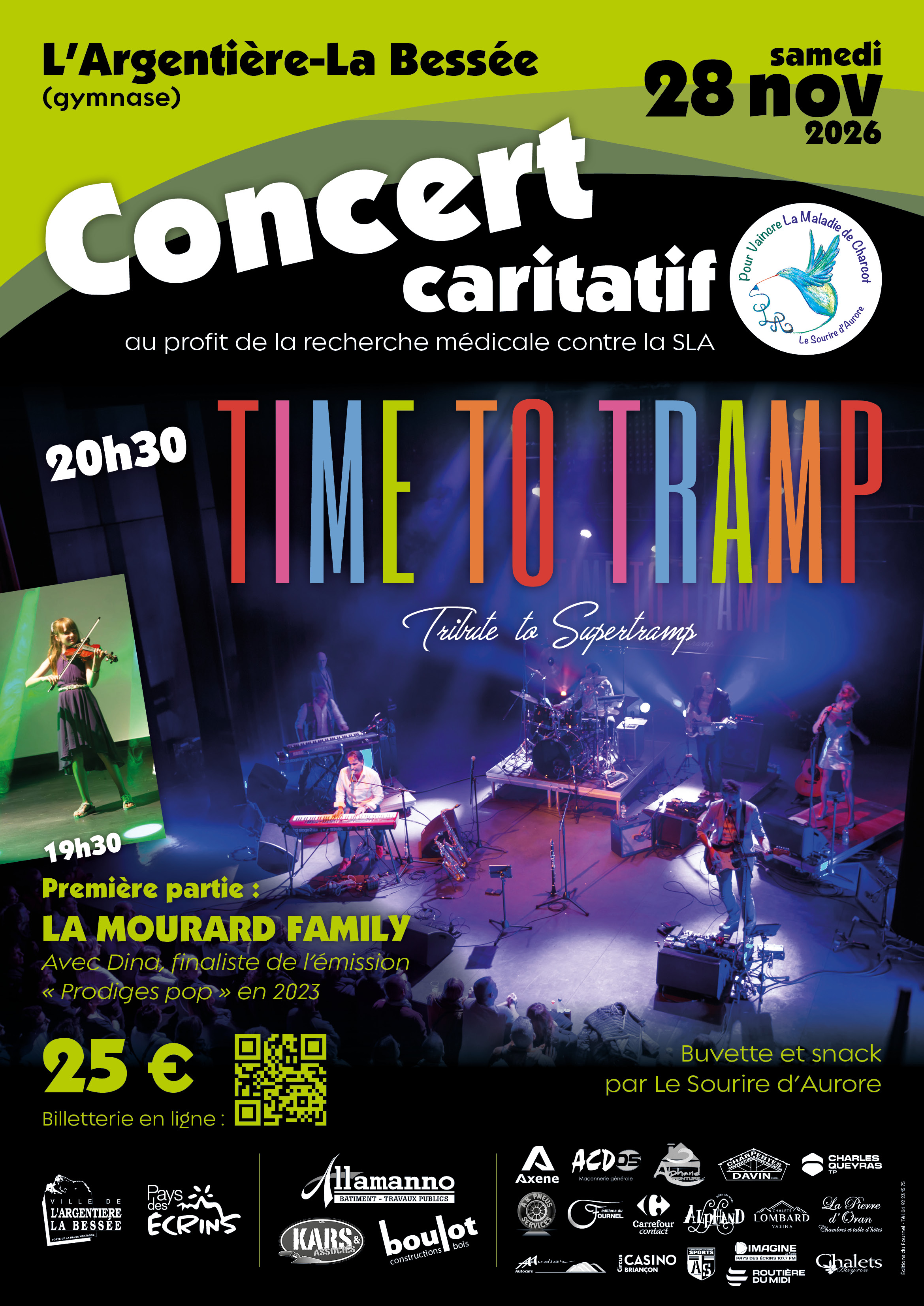 Concert "Time To tramp" , avec La Family Mourard en première partie - samedi 28 novembre 2026
