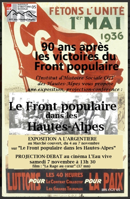 Exposition "Le Front populaire dans les Hautes-Alpes" - du 4 au 7 novembre 2026
